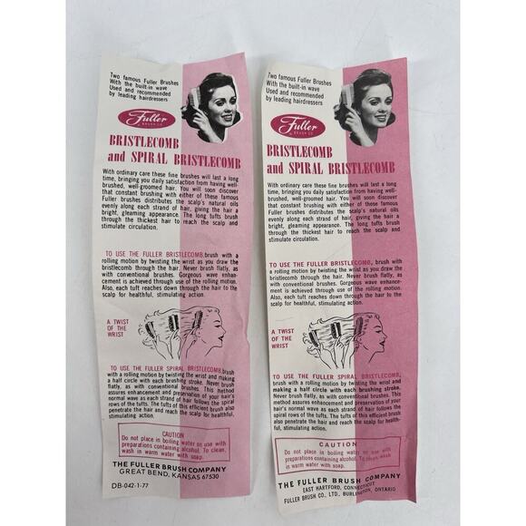 Vintage FULLER Crescent Bristlecomb #521 Hairbrush Lucite Nylon Bristles - Picture 15 of 16